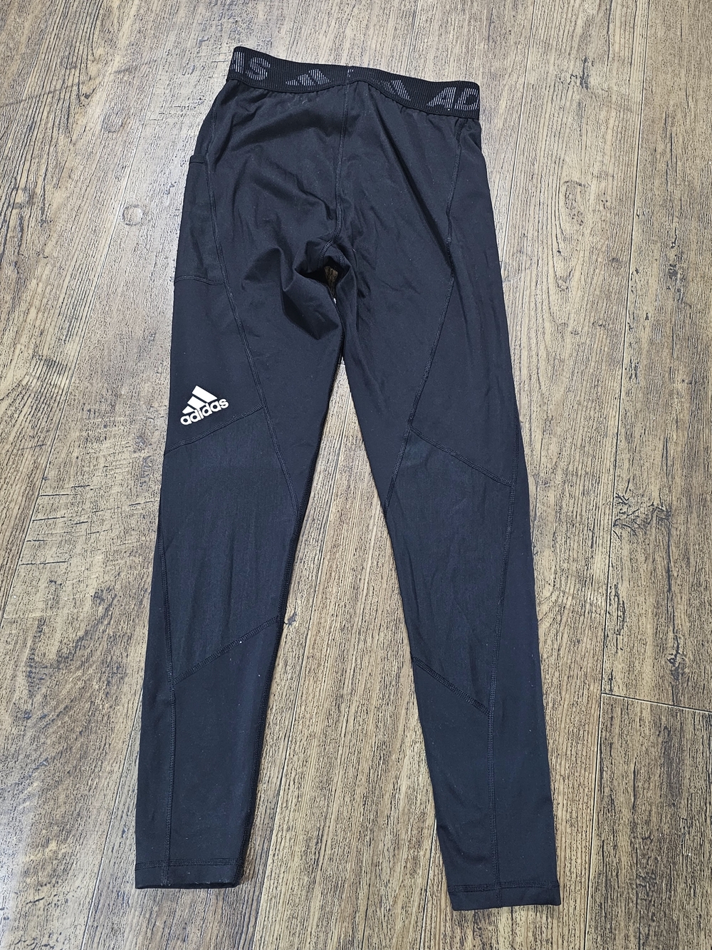 adidas Black Girls' Athletic Leggings with Logo Sz M Activewear